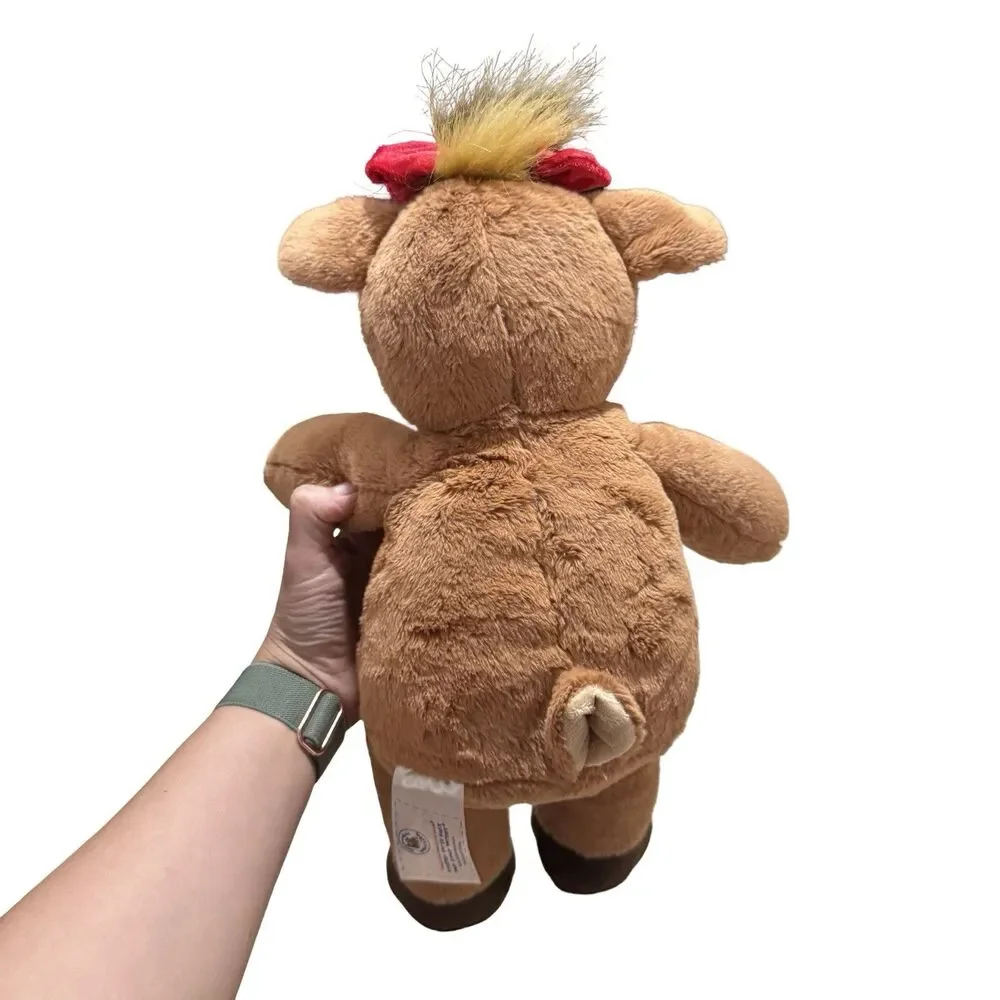 Build A Bear Holly Moose Plush Stuffed Moose Bow Red Lips